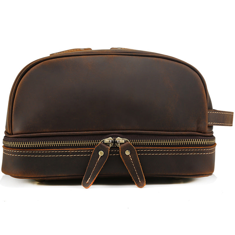 Marco Polo Handmade Full Grain Leather Wash Bag by LEATHERKIND |  CentralCrafts ® Est 1999