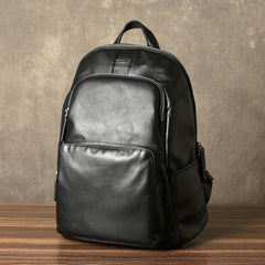 Genuine Leather Backpack, School Backpack, Casual Shoulder Laptop Back ...