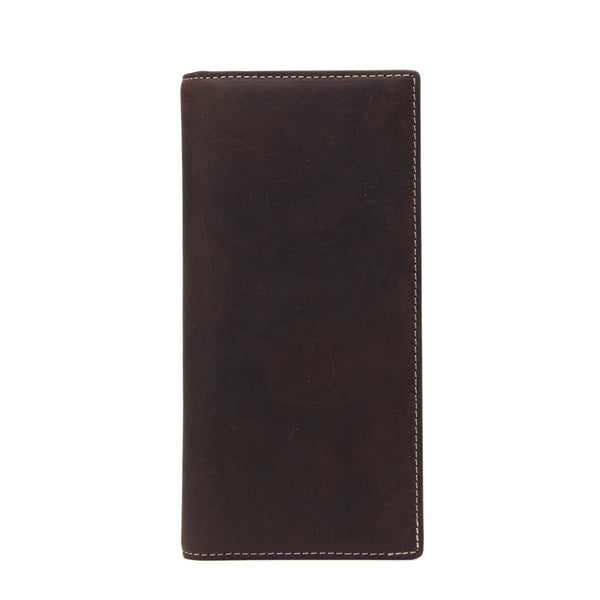 Handmade Genuine Leather Wallet Men Long Wallet Money Purse Card Holder 196-1 - ROCKCOWLEATHERSTUDIO