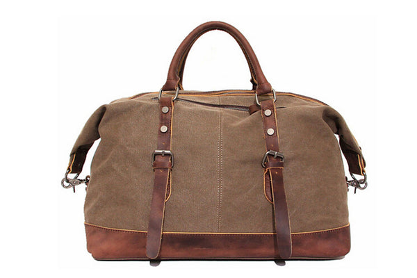 men's canvas travel bag RockCow Canvas Duffle Bag, Mens Travel Bag, Gym Bags for Men Blue