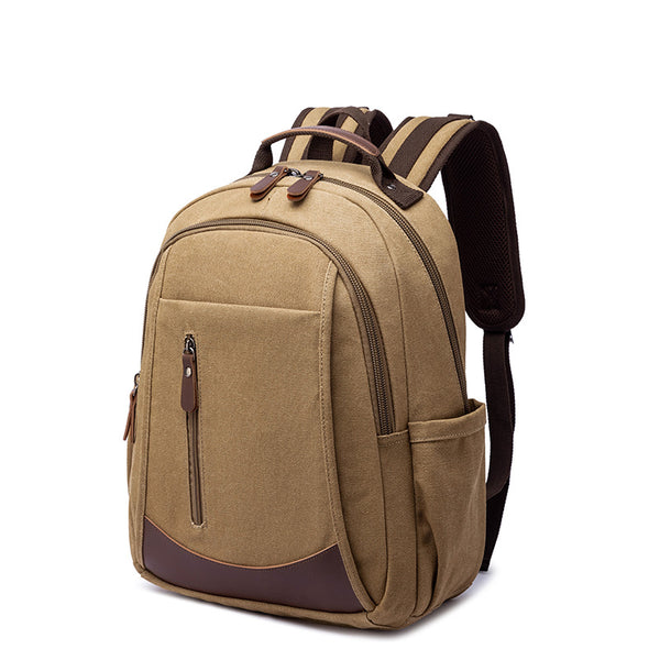 canvas or leather backpack work Canvas Laptop Backpack Canvas Travel Backpack Unisex Backpack For Work – RockCow Leather Studio