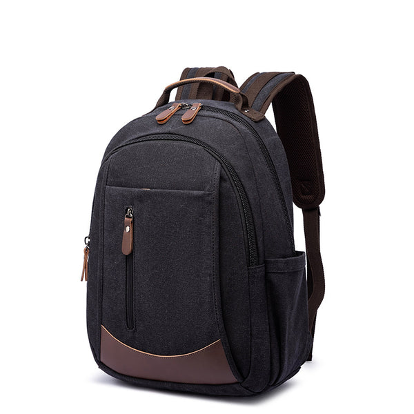 business laptop backpacks with bottle holders canvas Canvas Laptop Backpack Canvas Travel Backpack Unisex Backpack For Work Grey