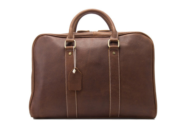 Black Genuine Leather Briefcase, Messenger Bag, Laptop Bag, Men's Handbag D007 - ROCKCOWLEATHERSTUDIO