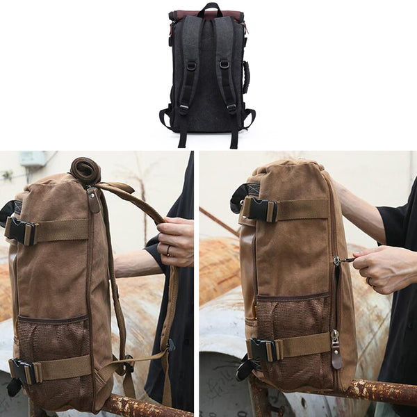 Men Casual Backpack Canvas Travel Backpack School Backpack Laptop Backpack  Shoulder Bag P288