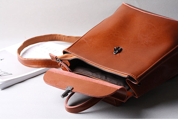 Women's Small Stylish Leather Backpack Handbag Purse Designer