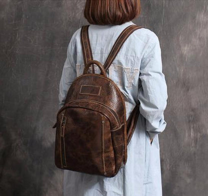 New Arrival Fashion Bag Vintage Backpack College Students School Bag XL01 - ROCKCOWLEATHERSTUDIO