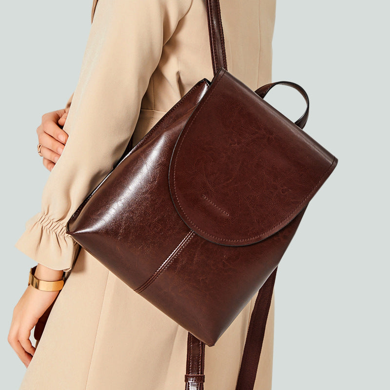 バッグ santaku 6way grain leather shoulder bag Top Grain Leather Backpack Women City Backpack Natural Cowhide