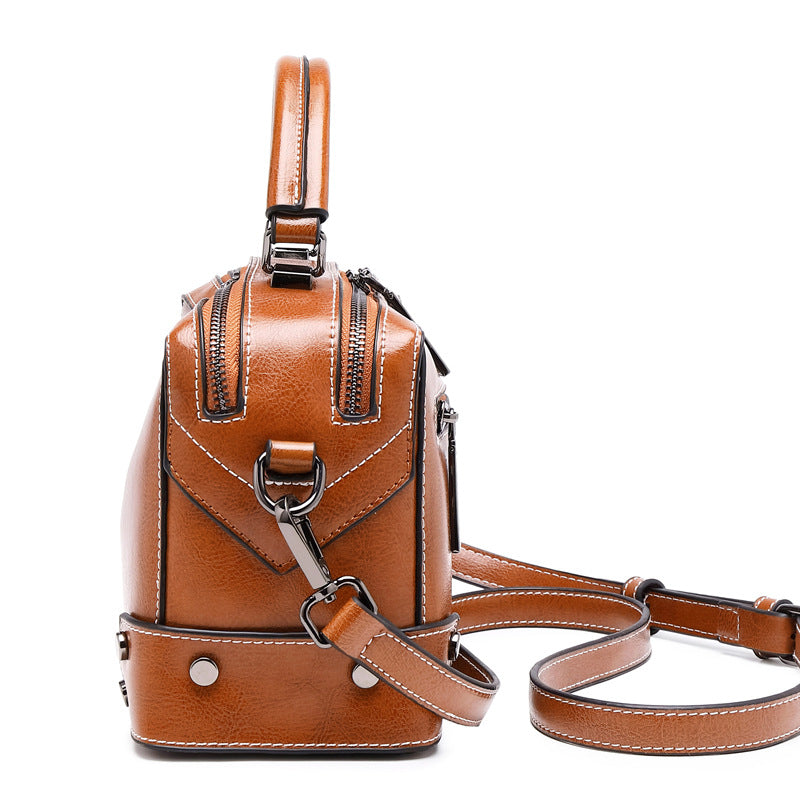 バッグ santaku 6way grain leather shoulder bag Top Grain Leather Crossbody Bag Women Natural Leather Shoulder Bag Vin
