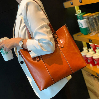 Top Grain Leather Tote Bag Vintage Genuine Natural Leather Work Shoulder Bag Crossbody Bag Anniversary Gift For Women