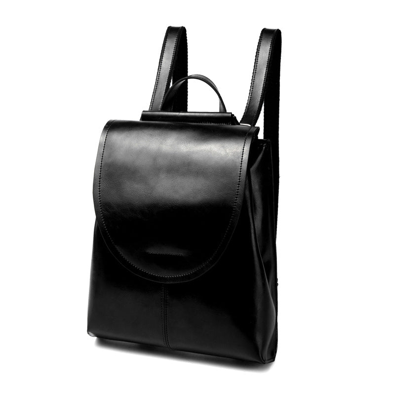 Top Grain Leather Backpack Women City Backpack Natural Cowhide