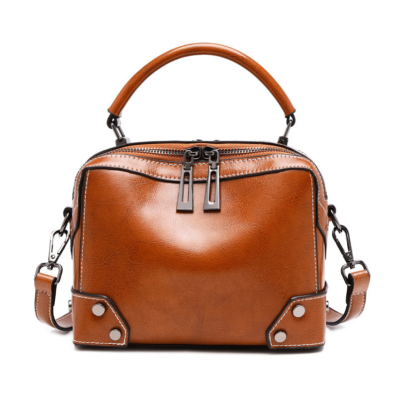 Top Grain Leather Crossbody Bag Women Natural Leather Shoulder Bag Vin