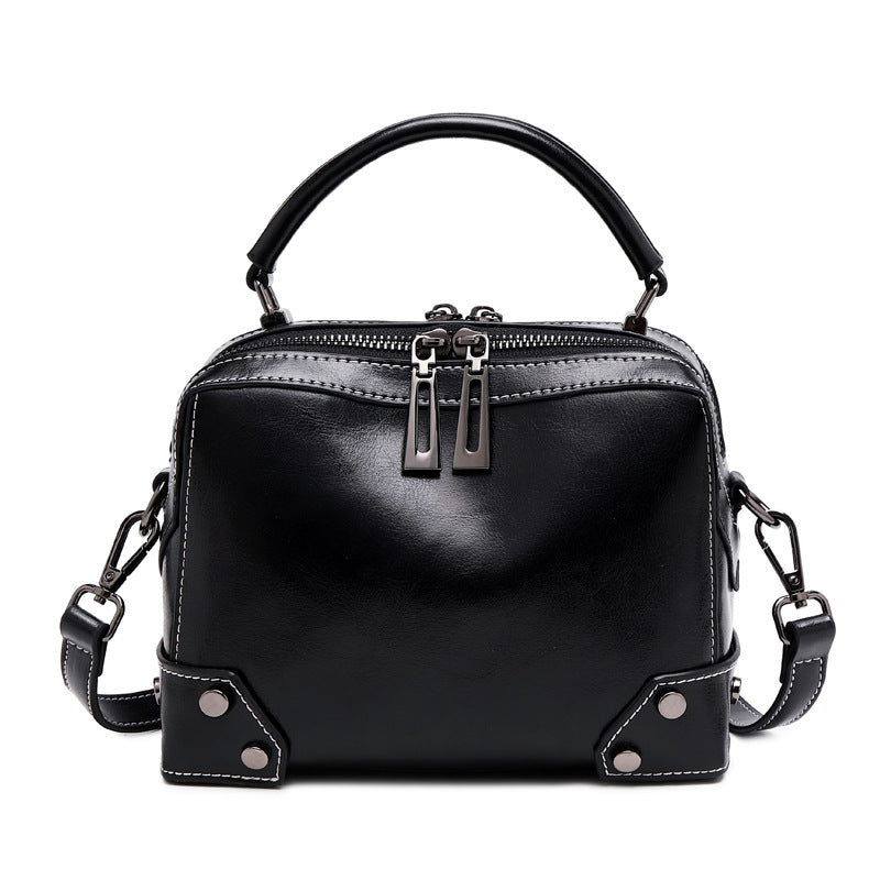 Top Grain Leather Crossbody Bag Women Natural Leather Shoulder Bag Vin