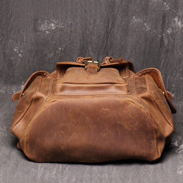 backpacks leather old fashioned Vintage Leather Backpack College Backpacks School Backpack