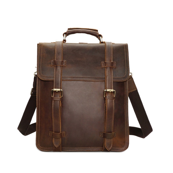 Vintage Full Grain Leather Backpack Purse, Designer Backpacks, Sling Backpack