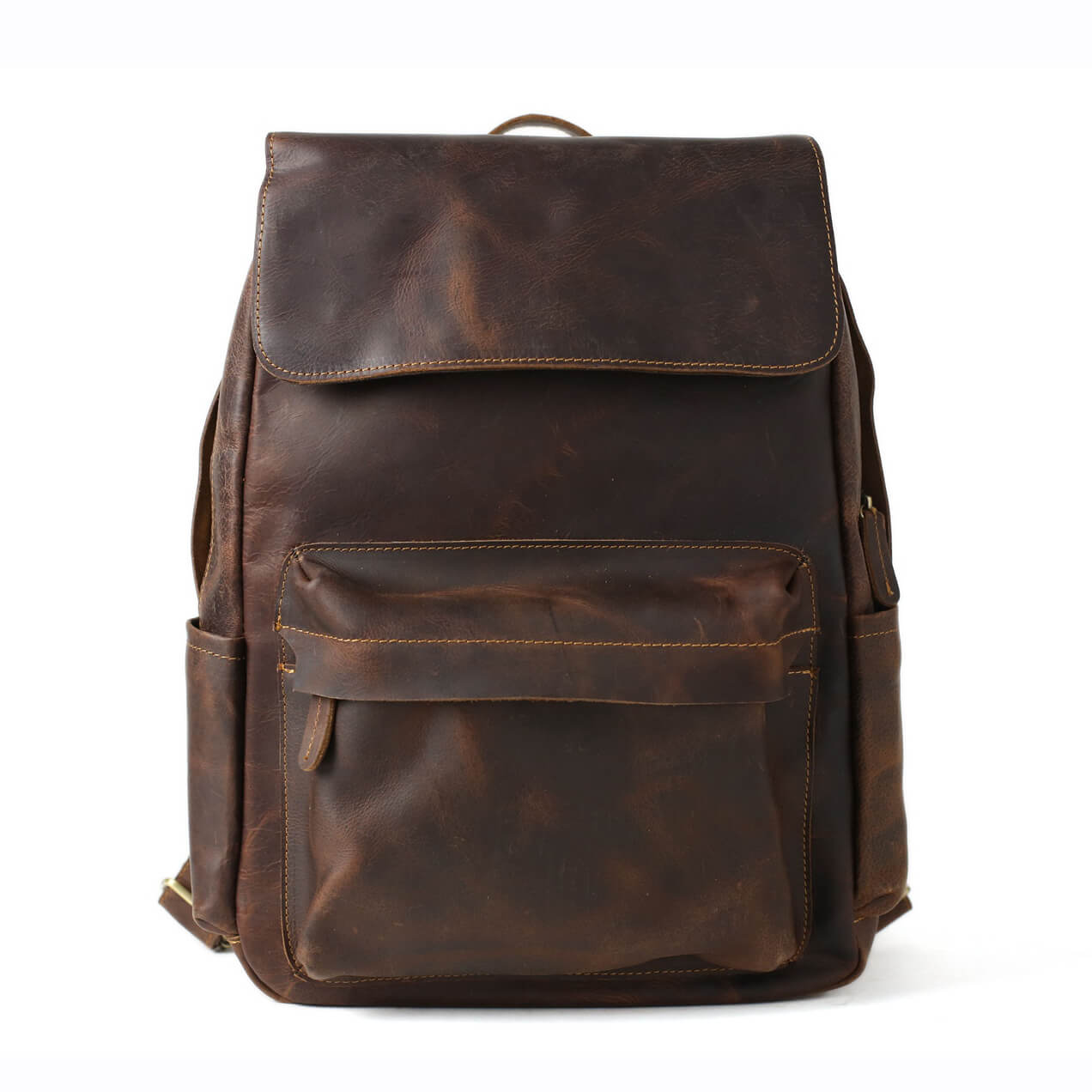 brown leather backpack nz Vintage Full Grain Leather Backpack, Handmade School Backpack, Travel – RockCow Leather Studio