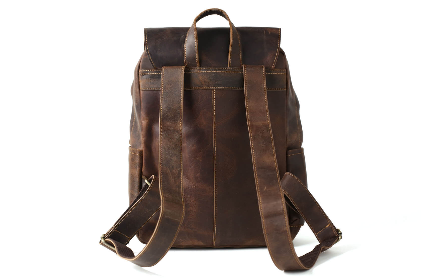 brown leather backpack nz Vintage Full Grain Leather Backpack, Handmade School Backpack, Travel –  RockCow Leather Studio