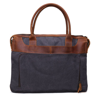 Vintage Style Genuine Leather Briefcase Bag, Leather Messenger Shoulder Bag Laptop Bags YD2193 - ROCKCOWLEATHERSTUDIO