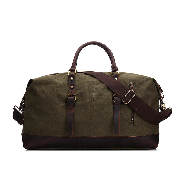 men's canvas travel bag RockCow Canvas Duffle Bag, Mens Travel Bag, Gym Bags for Men Gray