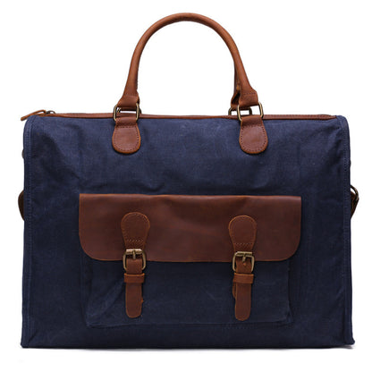 Vintage Messenger Bag Leather Satchel Canvas 15 Inch Laptop Bag Crossbody Shoulder Bag YD2167 - ROCKCOWLEATHERSTUDIO