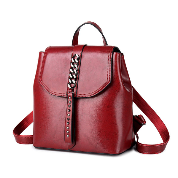 cute womens leather backpack Women's Top Grain Leather Backpack, Leather Rucksack for Women, Lady B – RockCow Leather Studio
