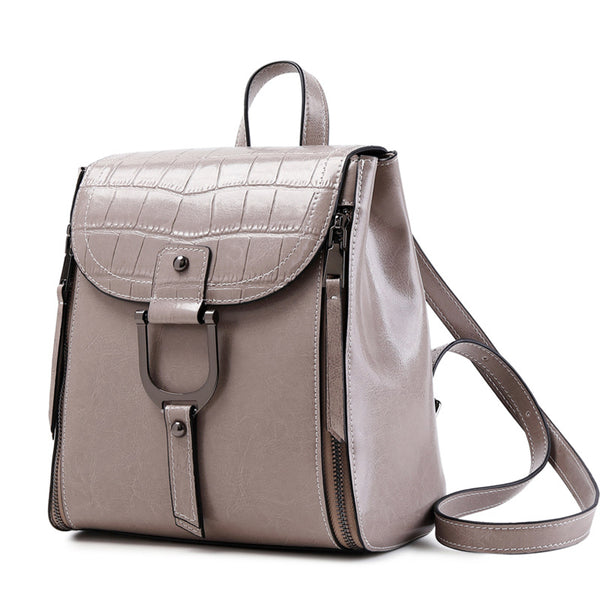 best women's leather travel backpack Women's Top Grain Leather Backpack Stylish Leather Rucksack Women Leat – RockCow Leather Studio