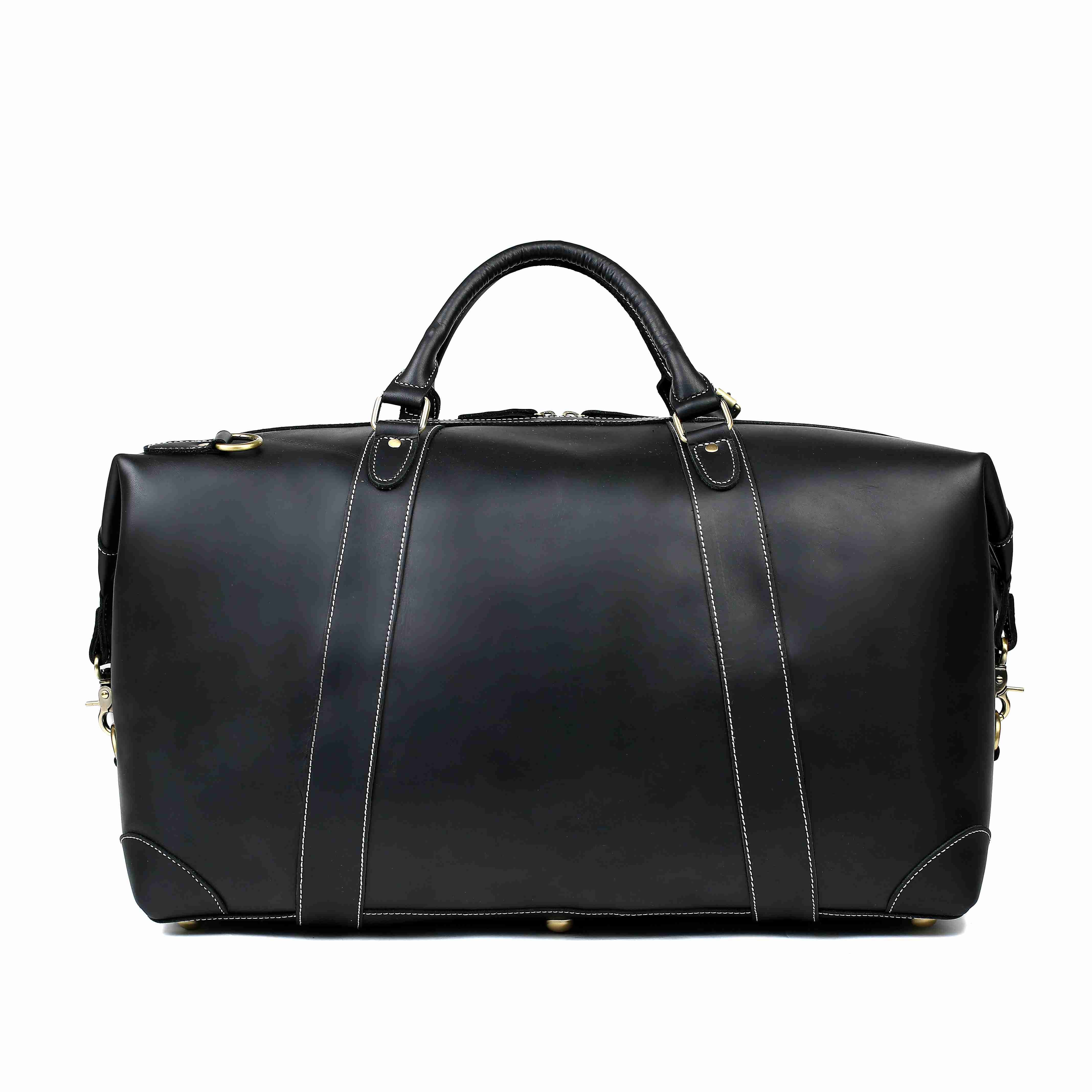 men's / unisex leather travel bag Men's Genuine Leather Duffle Bag , Large Weekender & Travel Gym Bag Vintage Brown
