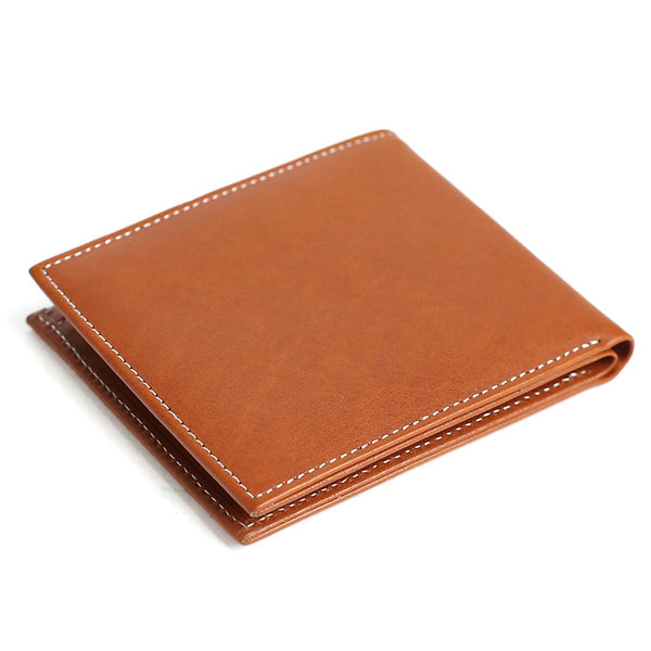 Handmade Full Grain Leather Wallet, Card Holder, Man Short Wallet DB10 - ROCKCOWLEATHERSTUDIO