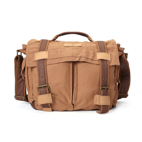 Flash Sale Canvas DSLR Camera Bag, Professional SLR Camera Bag, Men's Canvas Messenger Bag BBK-4 - ROCKCOWLEATHERSTUDIO