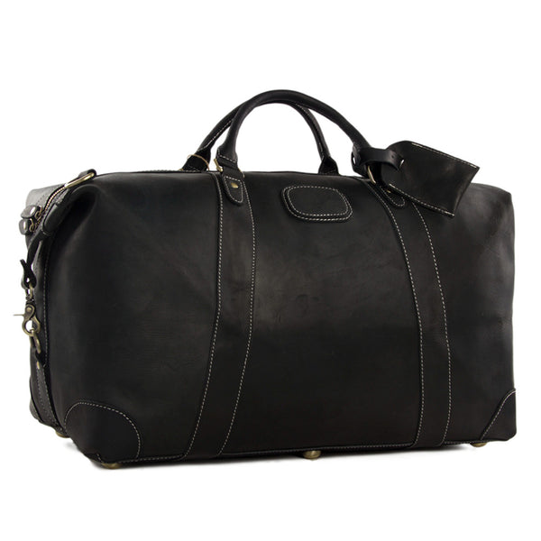 Men's Genuine Leather Duffle Bag , Large Weekender & Travel Gym Bag – RockCow Leather Studio