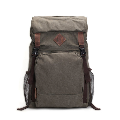 ROCKCOW Waxed Canvas Backpack, Rucksack, Hiking Travel Backpack AF16 - ROCKCOWLEATHERSTUDIO