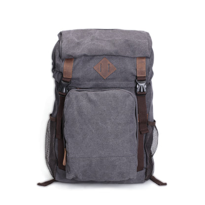 ROCKCOW Waxed Canvas Travel Backpack, Rucksack, Hiking Travel Backpack AF16 - ROCKCOWLEATHERSTUDIO