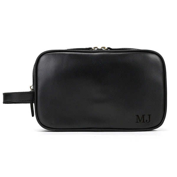 Groomsmen Gift Personalized Leather Toiletry Bag Waterproof Leather Dopp Kit Men's Shaving Kit, Groomsmen Proposal