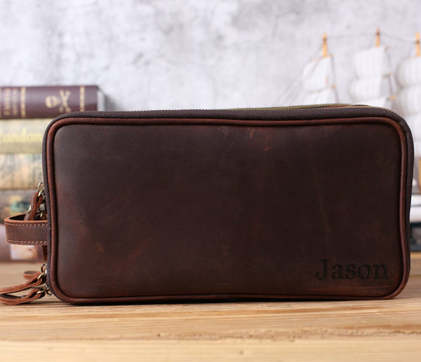Personalized Leather Small Bag, Small Leather Pouch, Leather Coin Purse