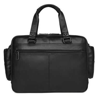 Handmade Top Grain Leather Briefcase Large Travel Messenger Bag Men's Hand Bags 7150 - ROCKCOWLEATHERSTUDIO