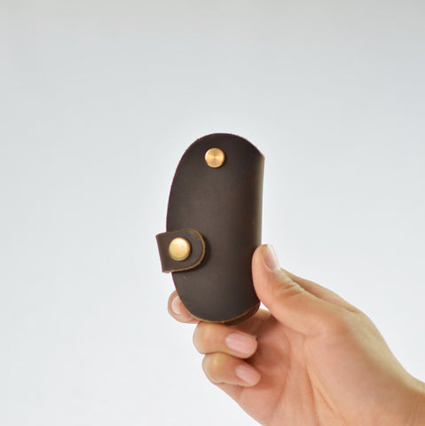 Handmade Genuine Natural Leather Key Holder, Leather Key Organizer, Leather Key Chain E01 - ROCKCOWLEATHERSTUDIO