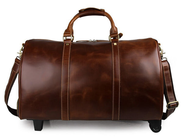 Handmade Extra Large Vintage Full Grain Leather Travel Bag, Duffle Bag ...