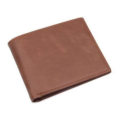 Rockcow Top Grain Leather Wallets Minimalist Leather Wallet Card Holder Clutch 8029SX - ROCKCOWLEATHERSTUDIO