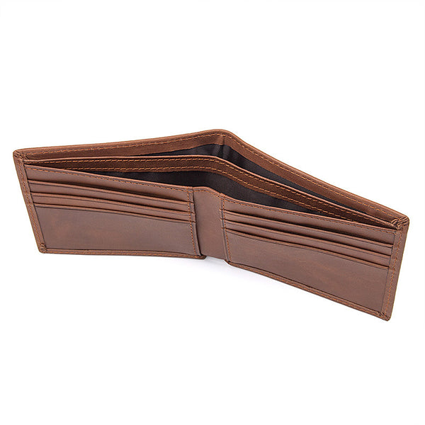 Full Grain Leather Wallet Handmade Long Wallet Card Holder Wallet 14115 Brown
