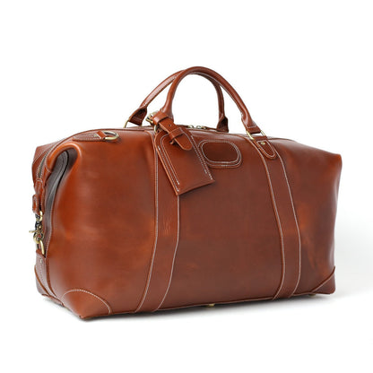 Handmade Leather Travel Bag, Mens Leather Duffle Bags, Gym Bags - ROCKCOWLEATHERSTUDIO