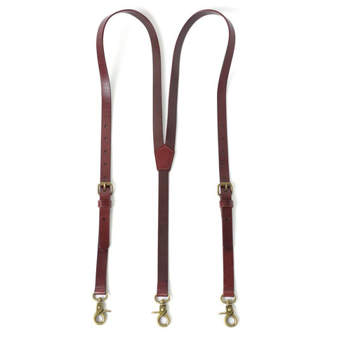 Leather Suspenders for Men, Wedding Groomsmen Suspenders with Hook Clips - ROCKCOWLEATHERSTUDIO